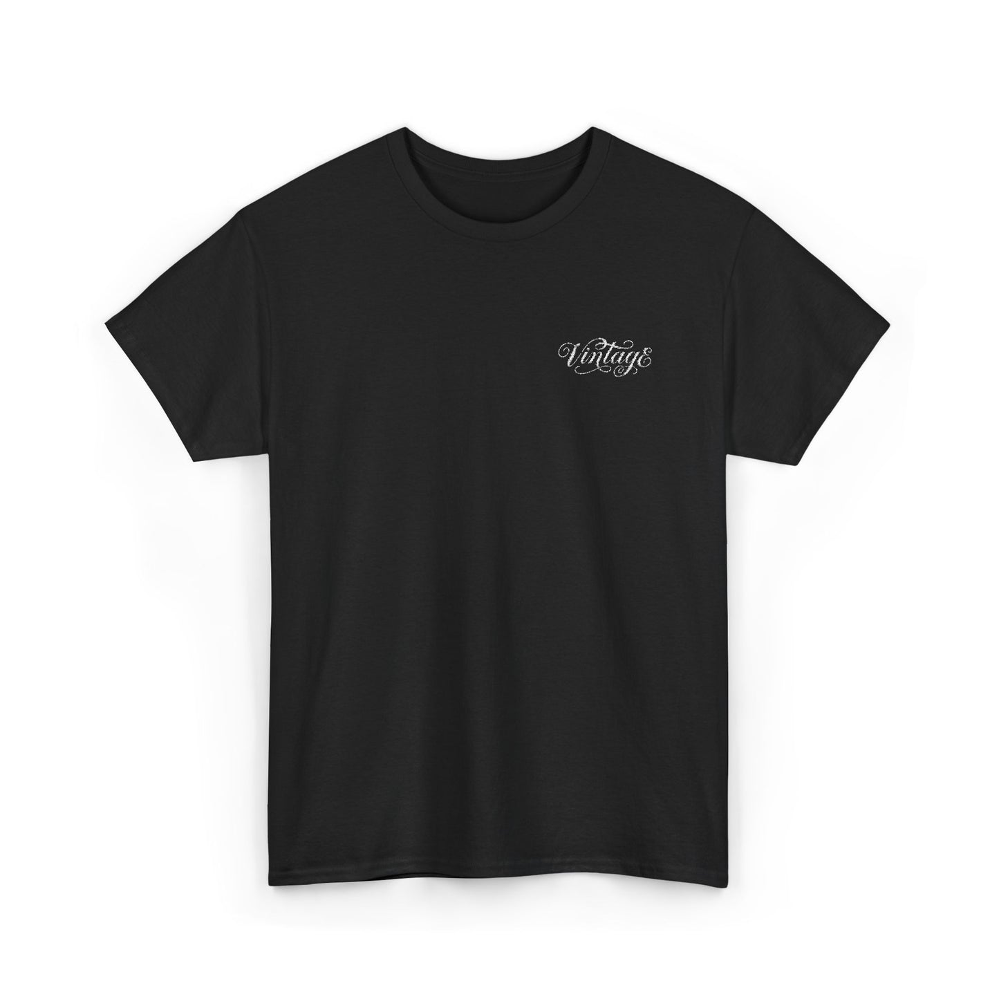 T-Shirt — Vintage in White Chest Logo Tee