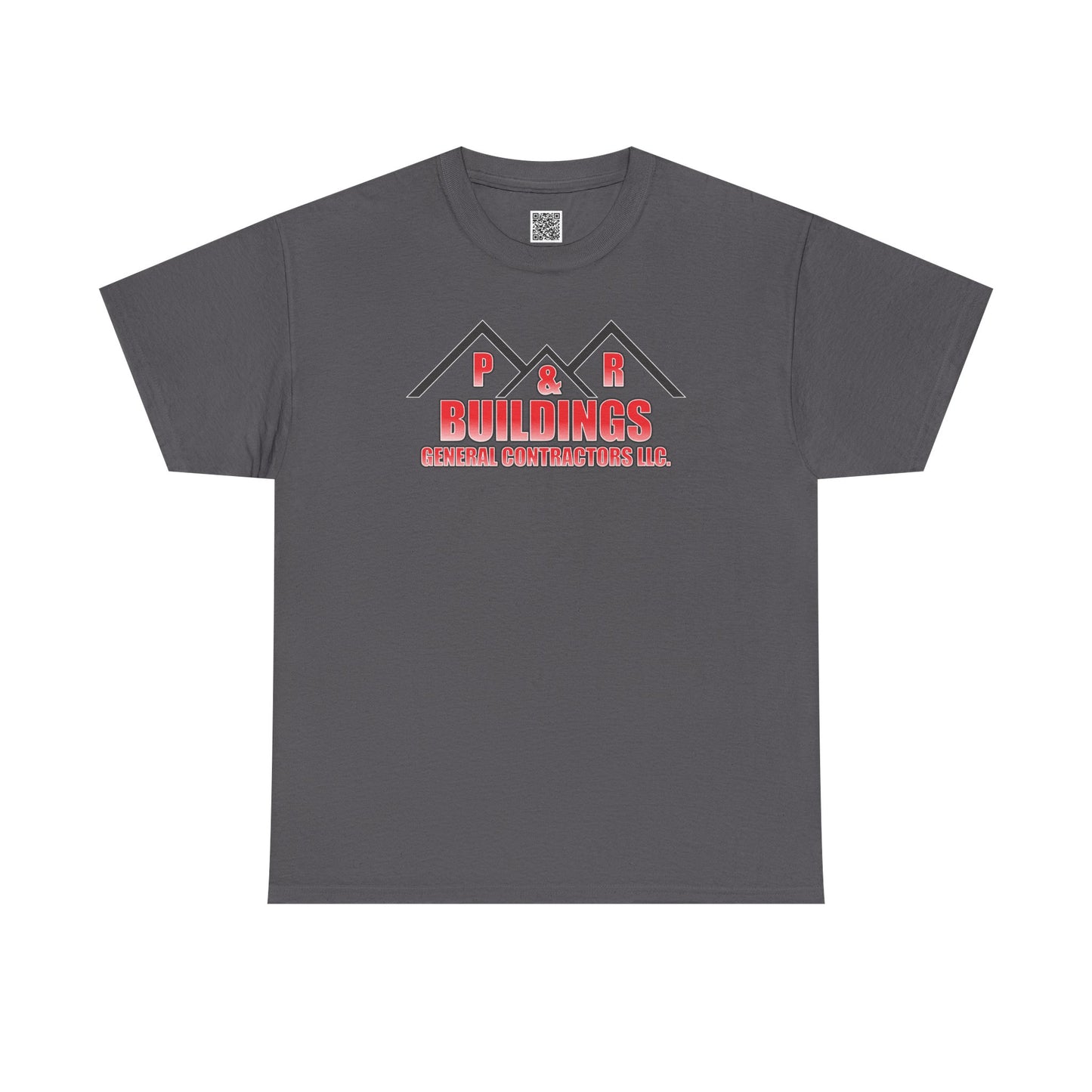 P&R BUILDINGS Logo Tee — Built Kings Contractor T‑Shirt (Phone & License Info on Back)