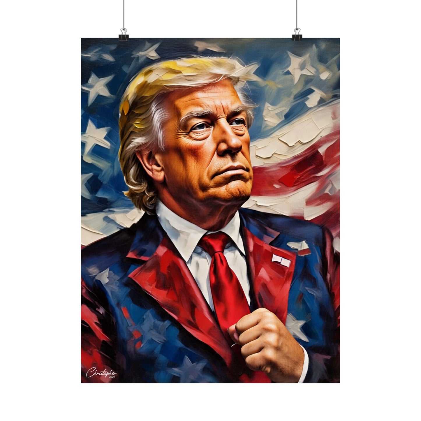 Patriotic Matte Vertical Poster | Political Wall Art, Home Décor, Trump Artwork, Gift for Supporters, Unique Collectible