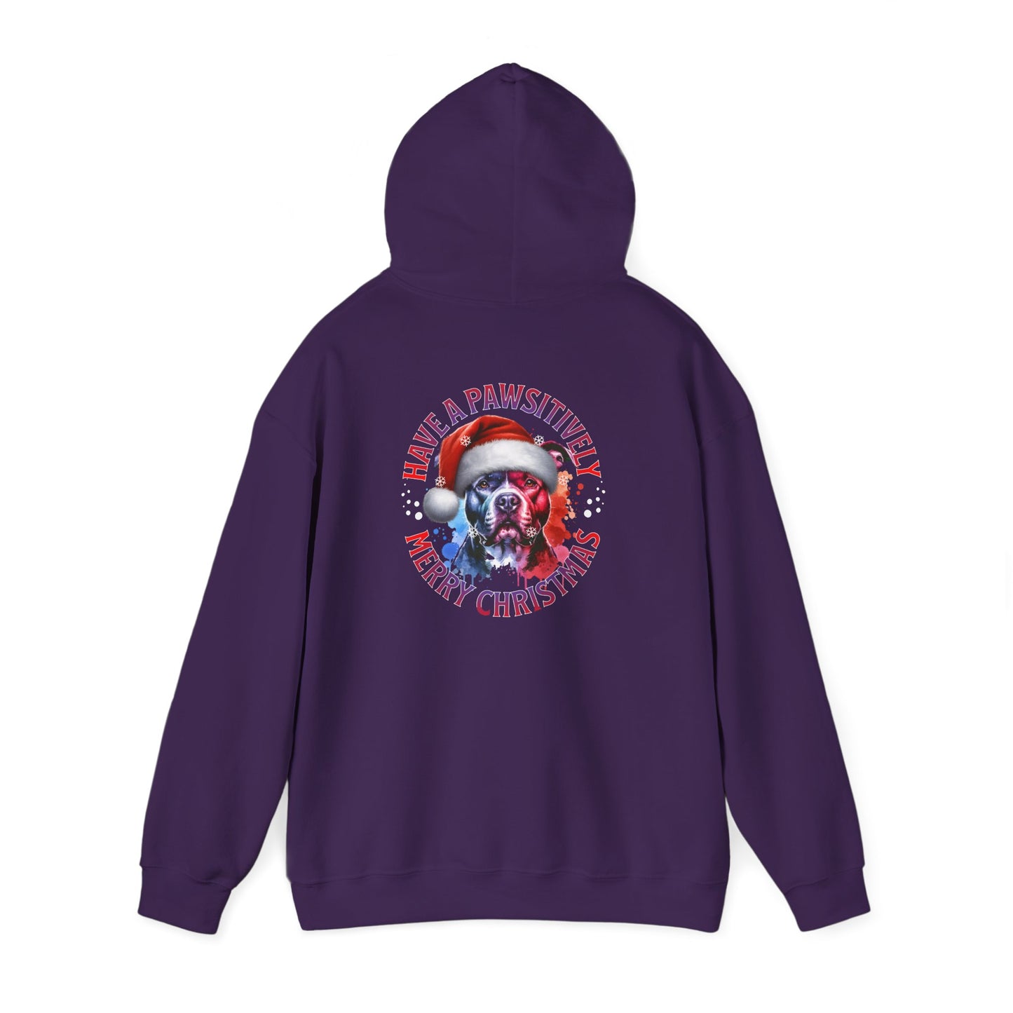 Christmas Pack Pit Bull Hoodie – "Have a Pawsitively Merry Christmas" Festive Sweatshirt