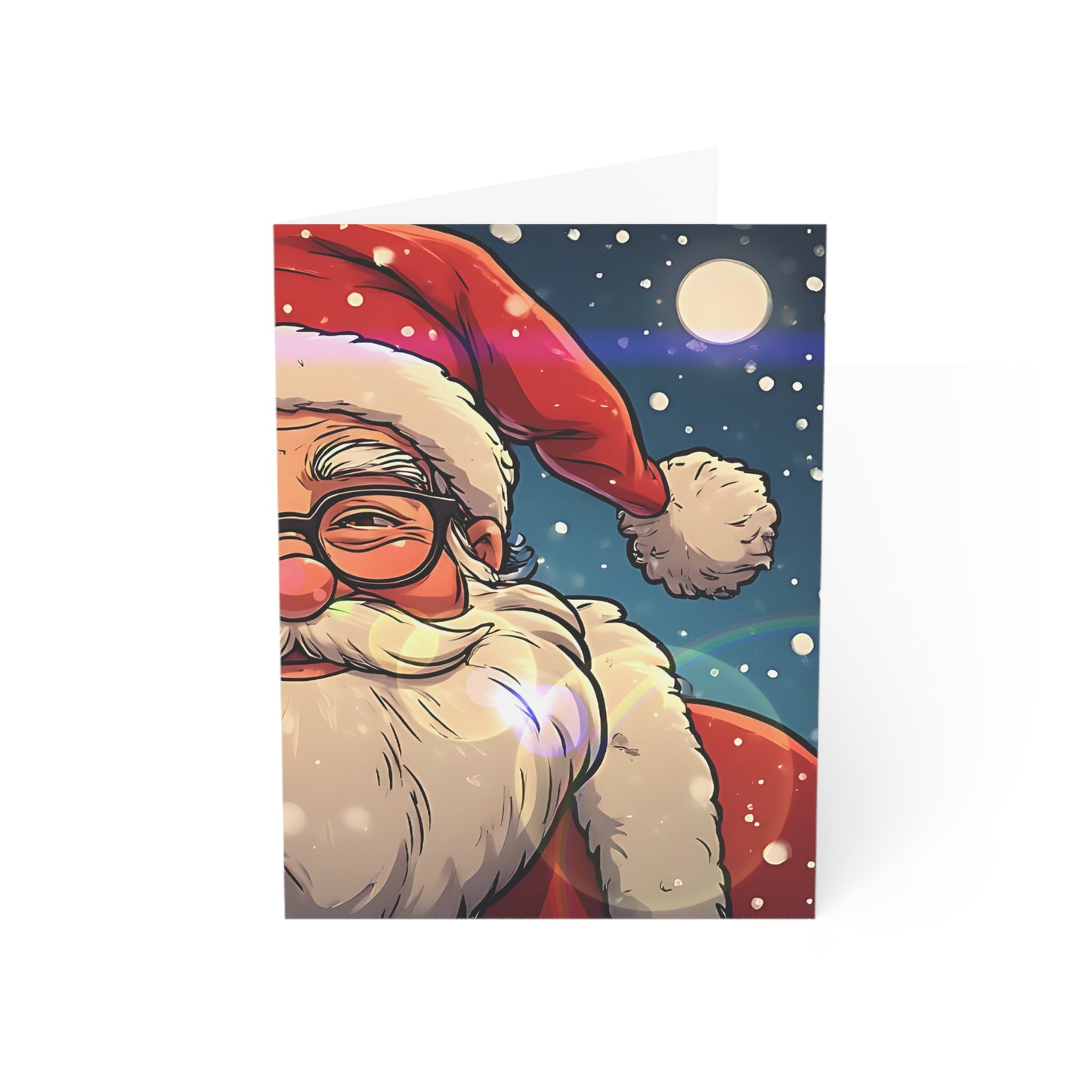 Festive Santa (Christmas Selfies) Greeting Cards  made in Christmas Valley- 1, 10, 30, or 50 Pack