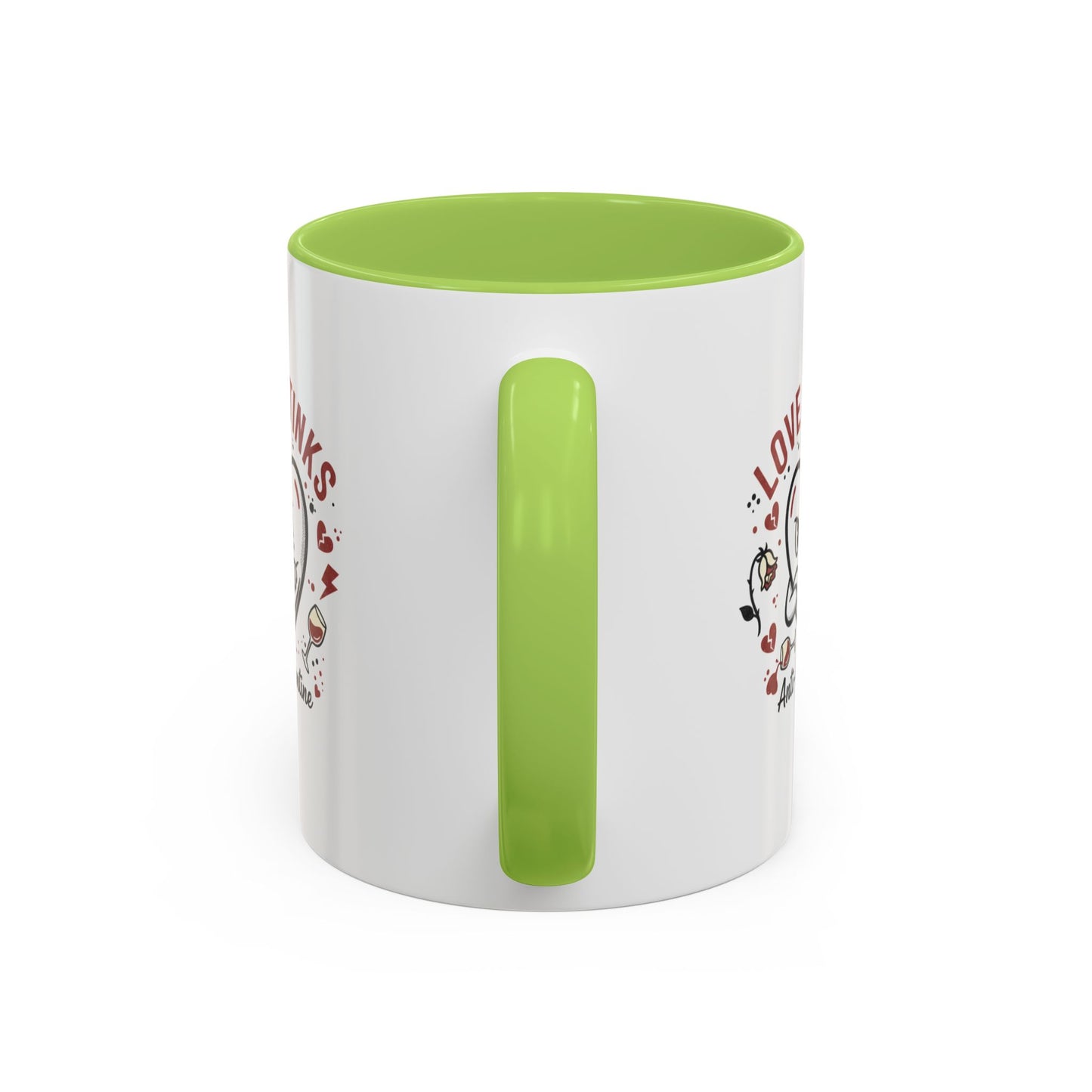 Coffee Mug — "Love Stinks" Anti-Valentine Heart Accent Mug (11/15oz)