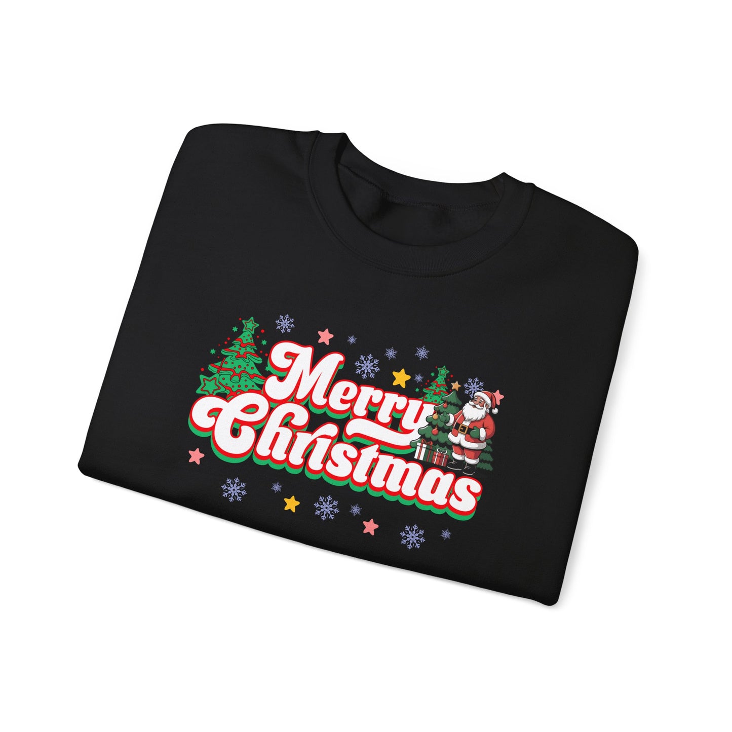Merry Christmas Crewneck Sweatshirt — Festive Holiday Graphic Sweatshirt