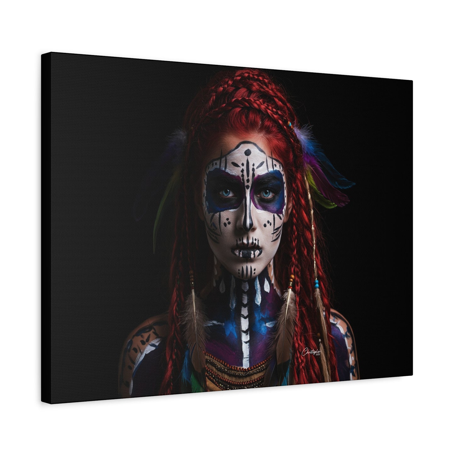 Colorful Tribal Art Canvas Print - Bohemian Home Decor