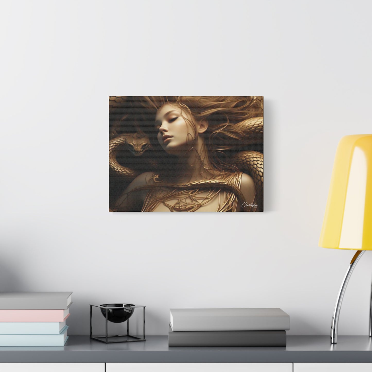 Goddess of Serpents Canvas Art - Stretched Matte Wall Decor