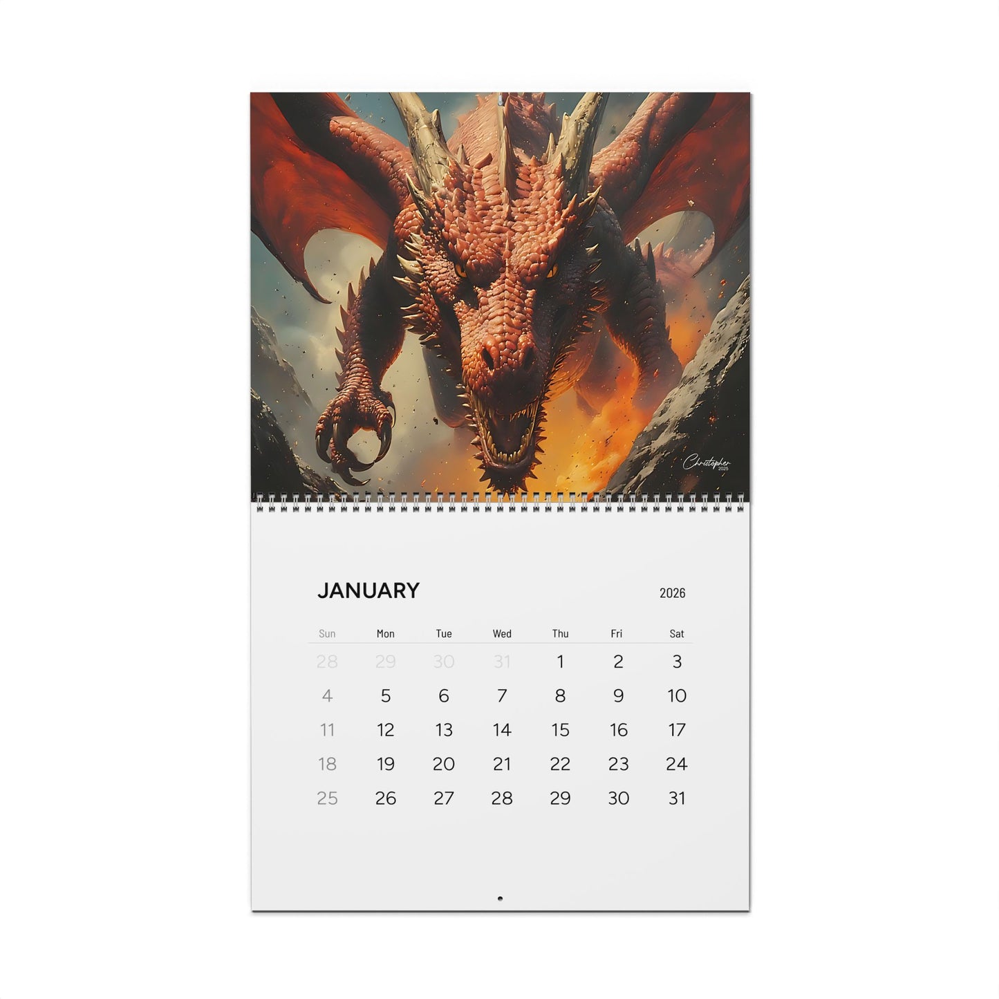 Here there be Dragons Wall Calendars (2026)
