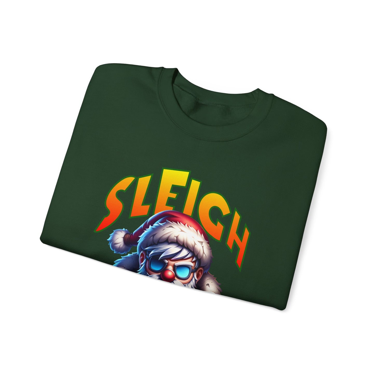 Sleigh Mode Sweatshirt — Cool Santa Graphic Holiday Crewneck