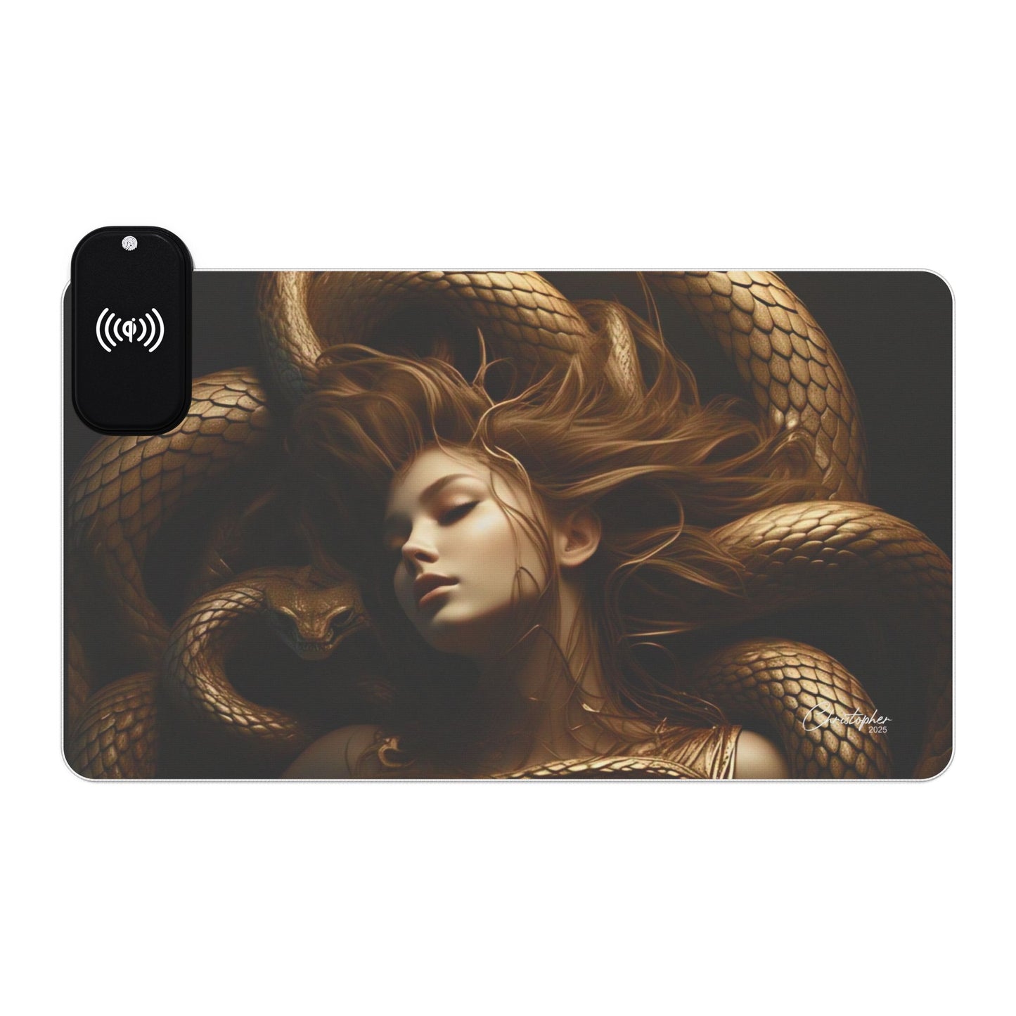 Gaming Mouse Pad with Wireless Charging - LED Design for Gamers