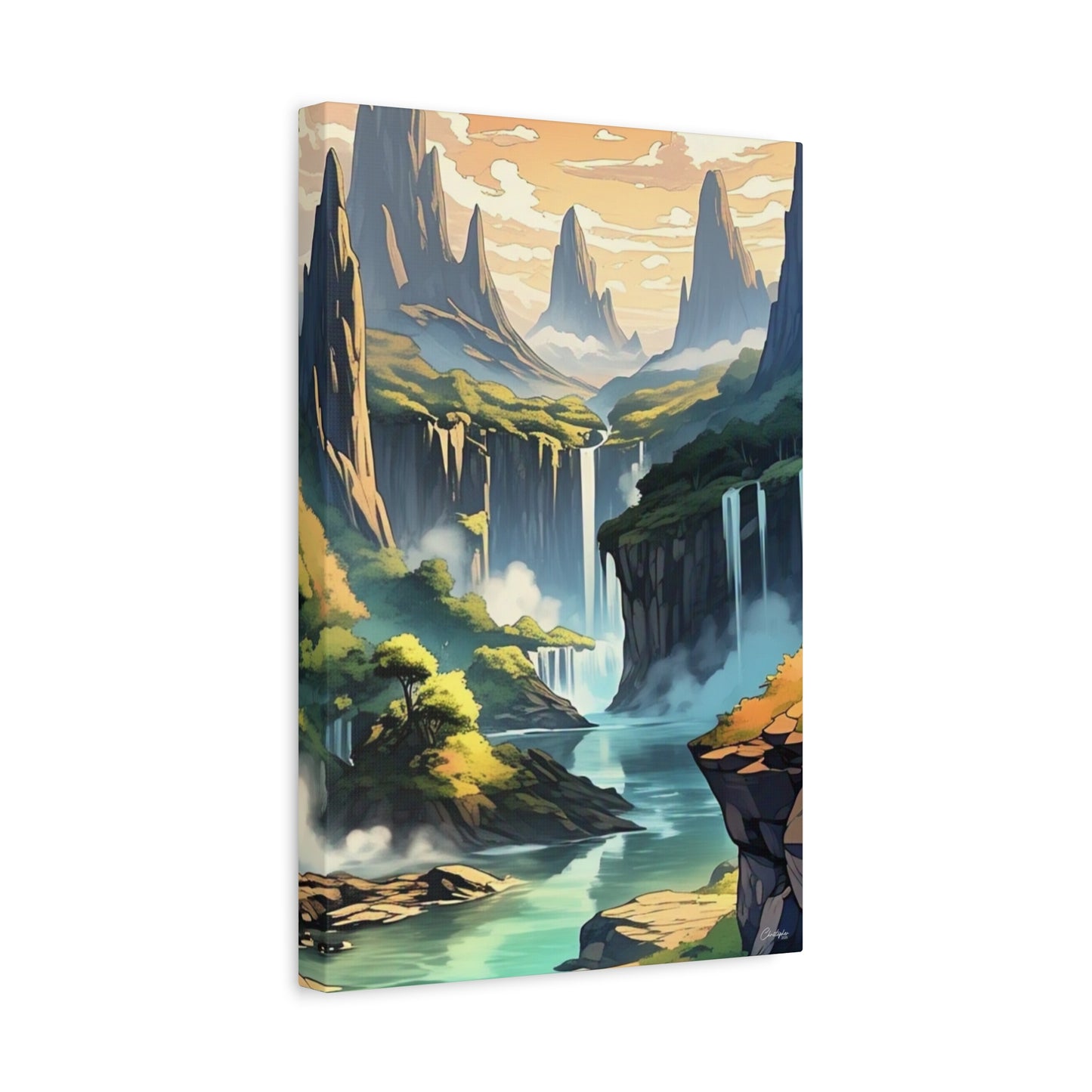 Serene Landscape Canvas Wall Art, Nature Home Decor, Tranquil Living Room Accent, Gift for Nature Lovers, Gallery Wall Piece