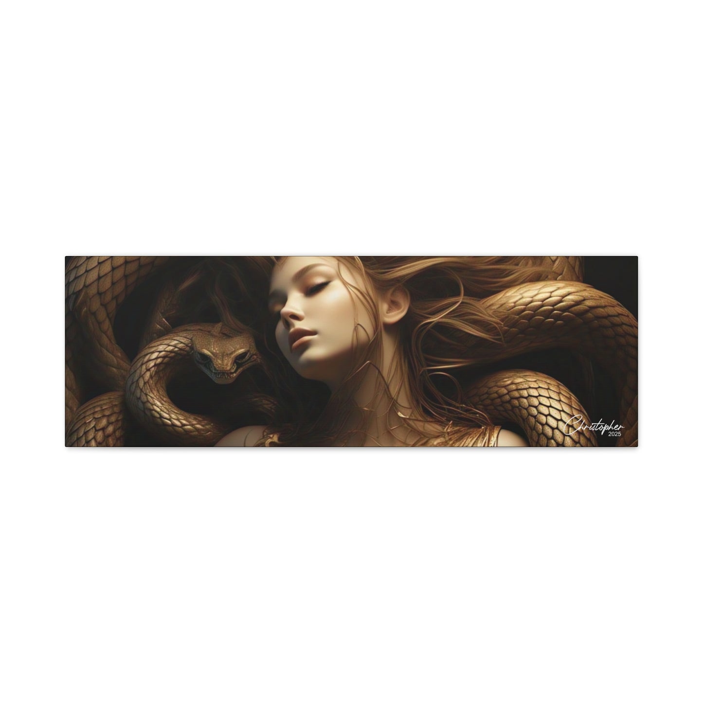 Goddess of Serpents Canvas Art - Stretched Matte Wall Decor