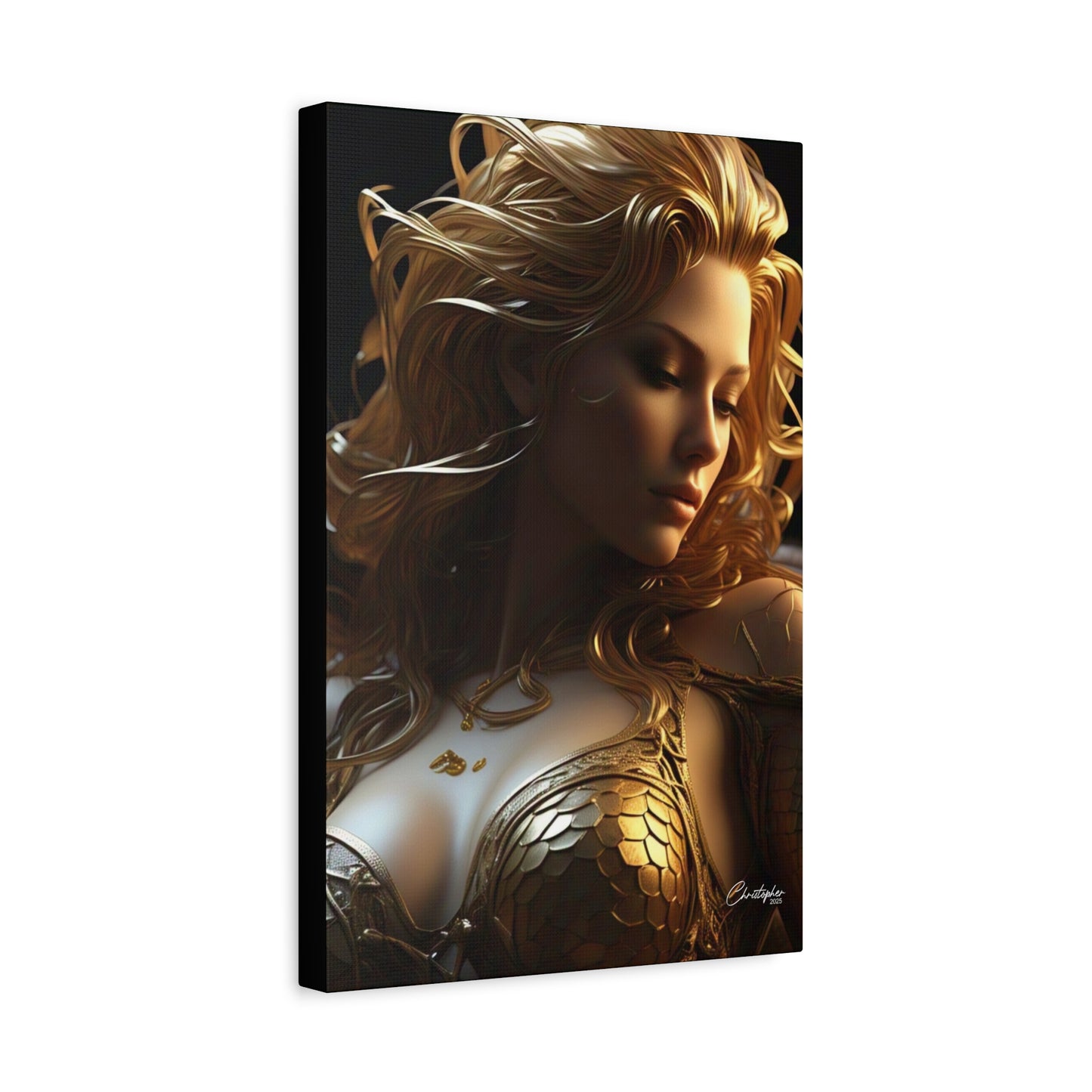 Fantasy Art Canvas Print - Serpent Goddess Home Decor