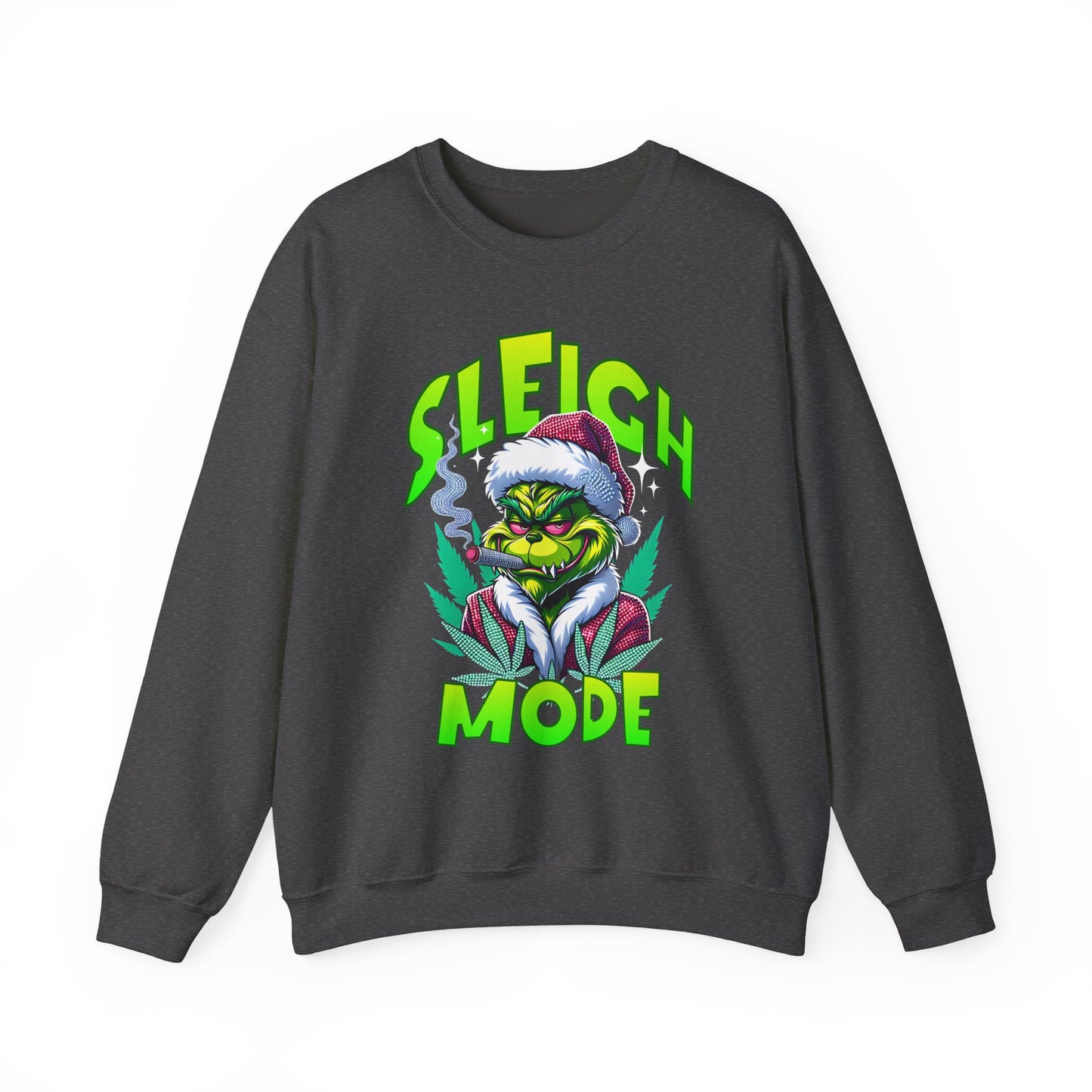 Sweatshirt — "Sleigh Mode" Grinch Holiday Crewneck