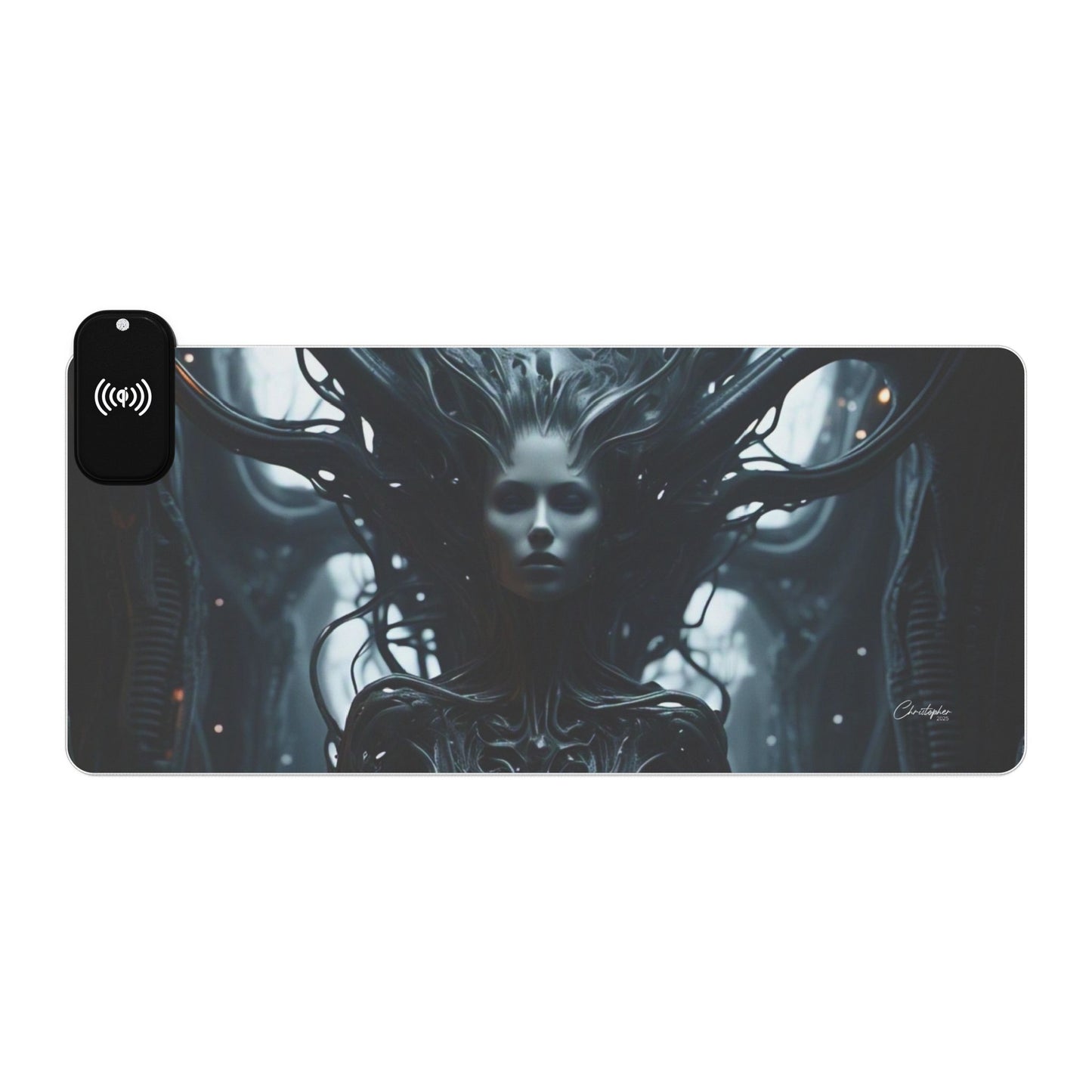 LED Gaming Mouse Pad with Wireless Charging - Futuristic Design