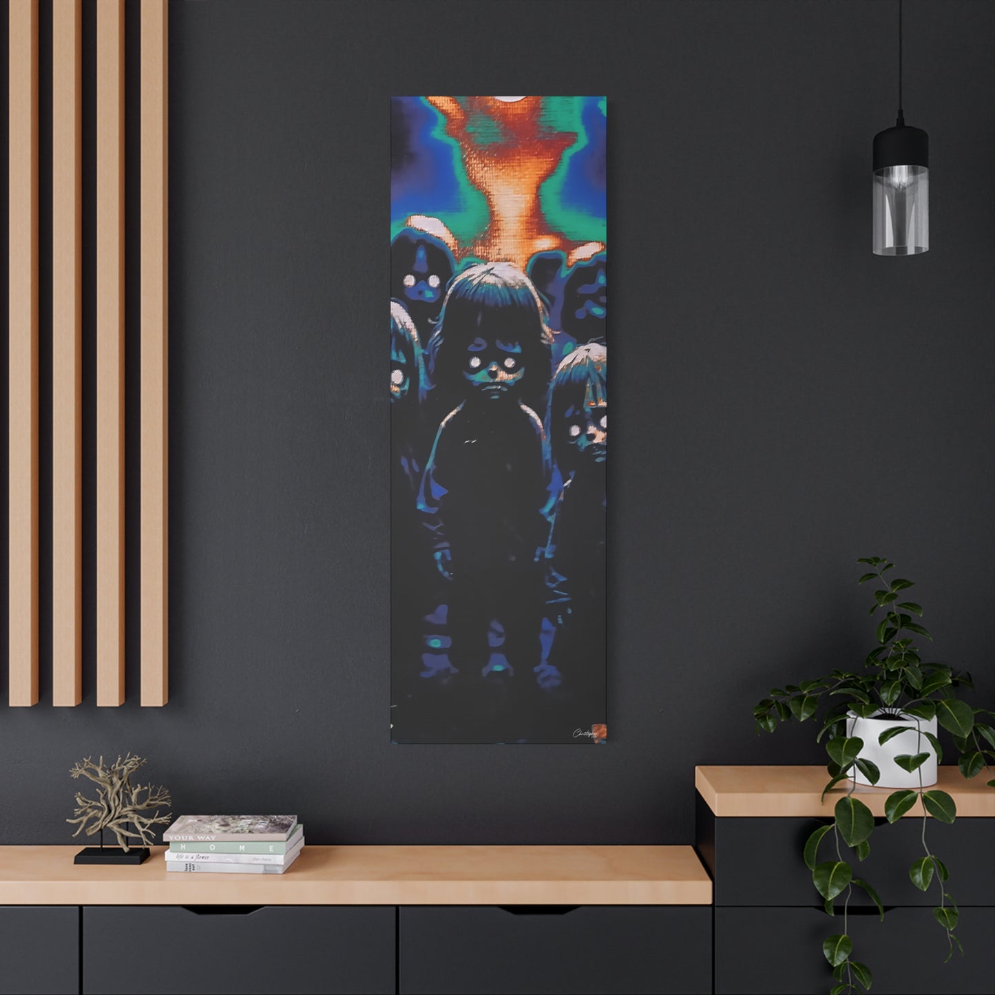 Original Laser Engraved Art, Full Wrapped Edges, Matte Canvas, Stretched, 1.25"