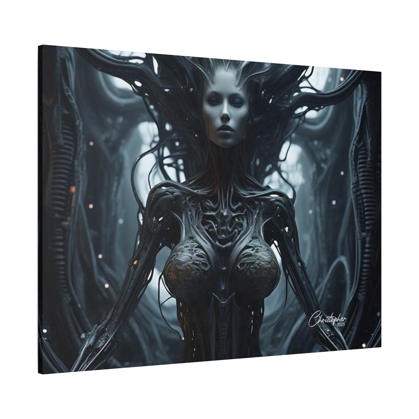 Futuristic Matte Canvas Wall Art – 1.25" Stretched