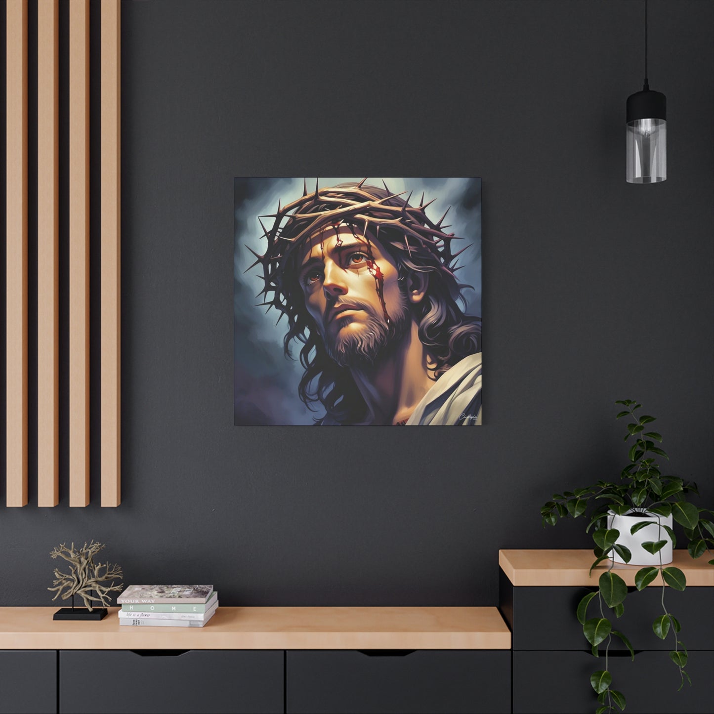 Religious Art Print Canvas, Inspirational Wall Decor, Christian Home Decor, Jesus Art, Gift for Faith-Based Celebrations