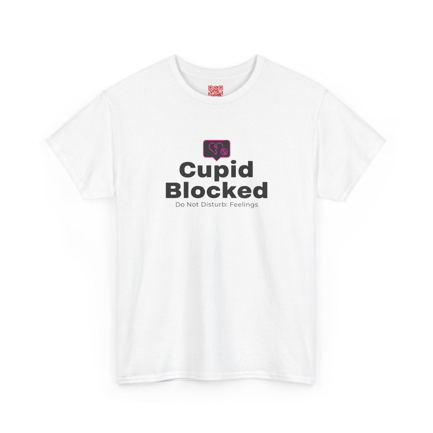 Cupid Blocked T-Shirt — Funny Anti-Valentine Graphic Tee