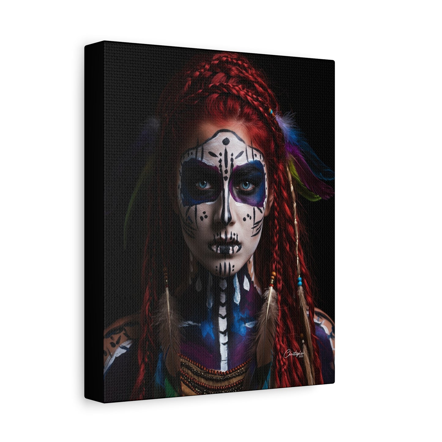 Colorful Tribal Art Canvas Print - Bohemian Home Decor