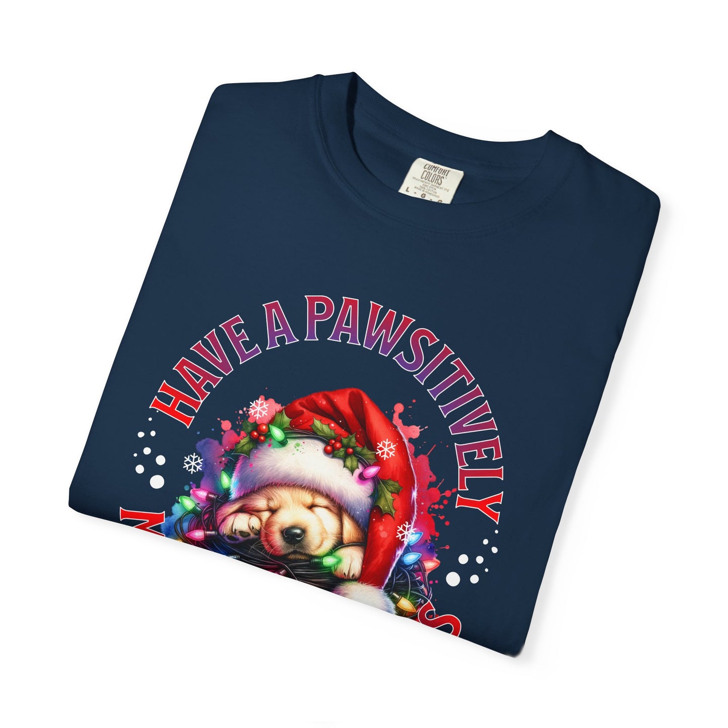 Christmas Puppy T-Shirt — "Have a Pawsitively Merry Christmas" Holiday Tee