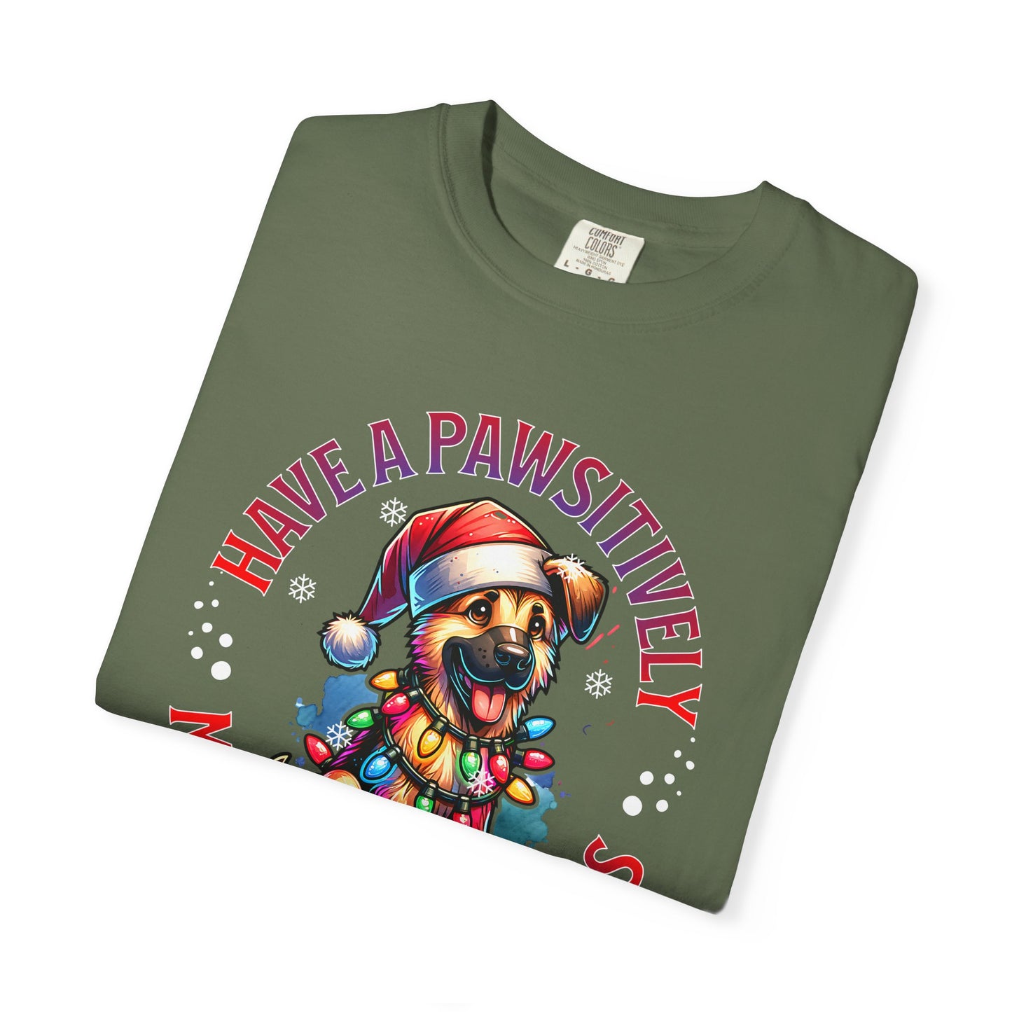 Christmas German Shepard T-Shirt — "Have a Pawsitively Merry Christmas" Holiday Tee
