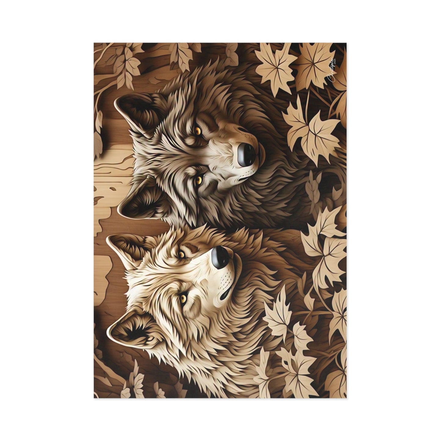 Rustic Woodland Wolf Postcards, Nature Art Cards, Wildlife Decor, Greeting Cards, Animal Lovers Gift, Eco-Friendly Stationery