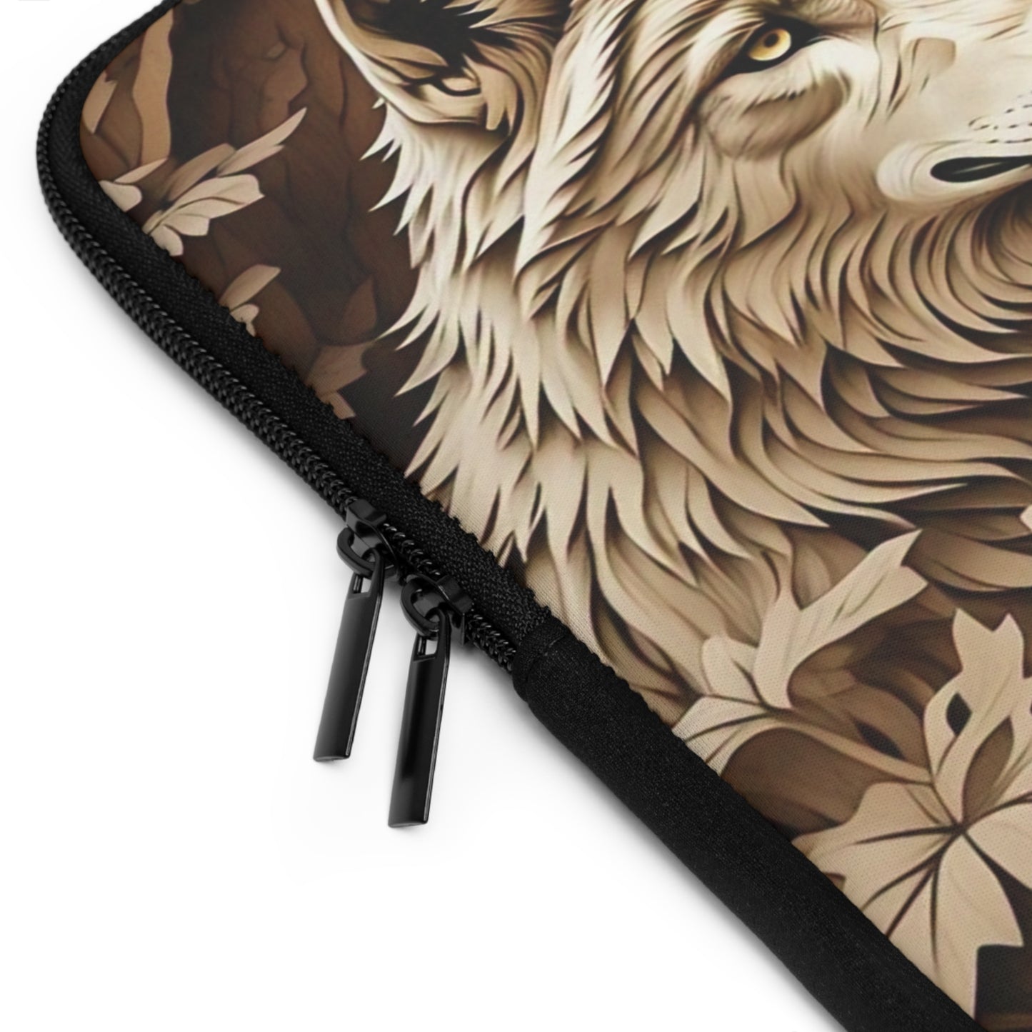 Wolf Art Laptop Sleeve - Nature Lover's Gift, Wildlife Accessory, Computer Protection, Eco-Friendly Case, Camping Essentials