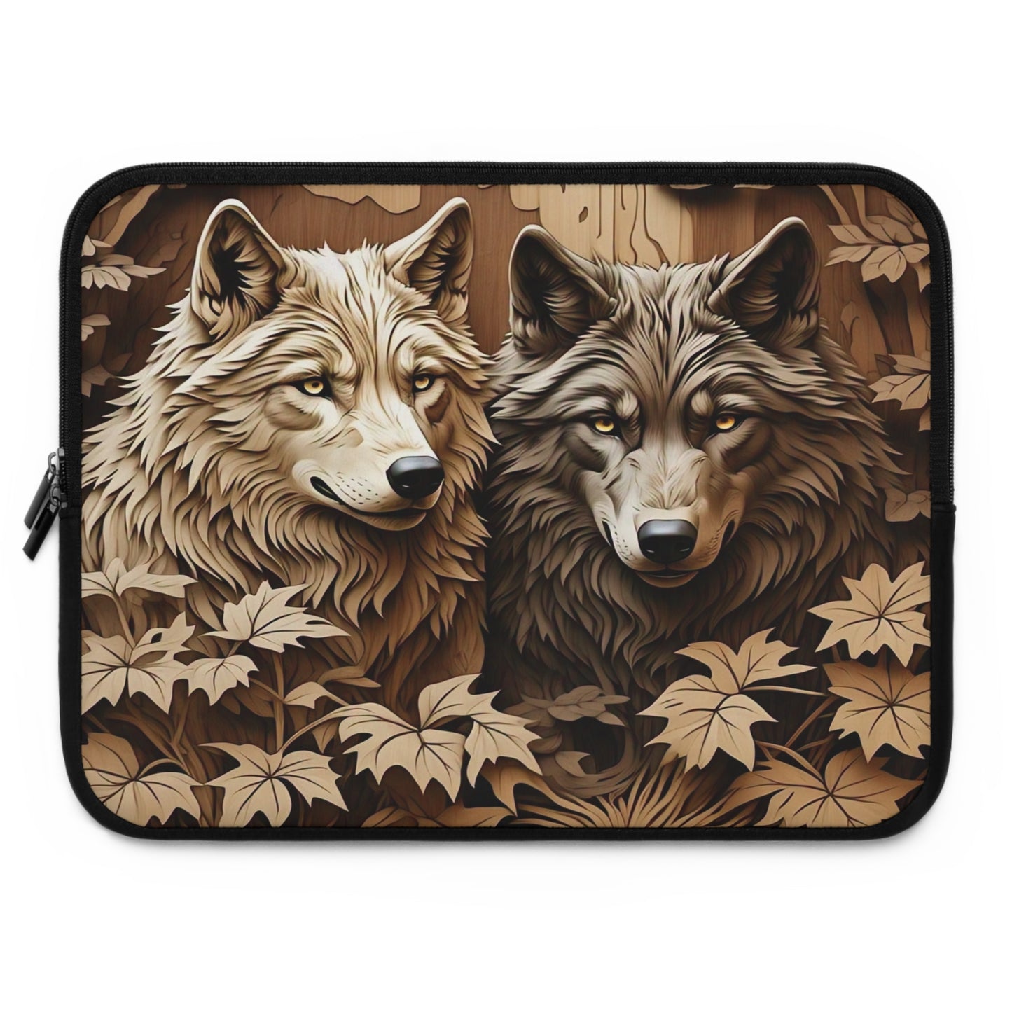 Wolf Art Laptop Sleeve - Nature Lover's Gift, Wildlife Accessory, Computer Protection, Eco-Friendly Case, Camping Essentials