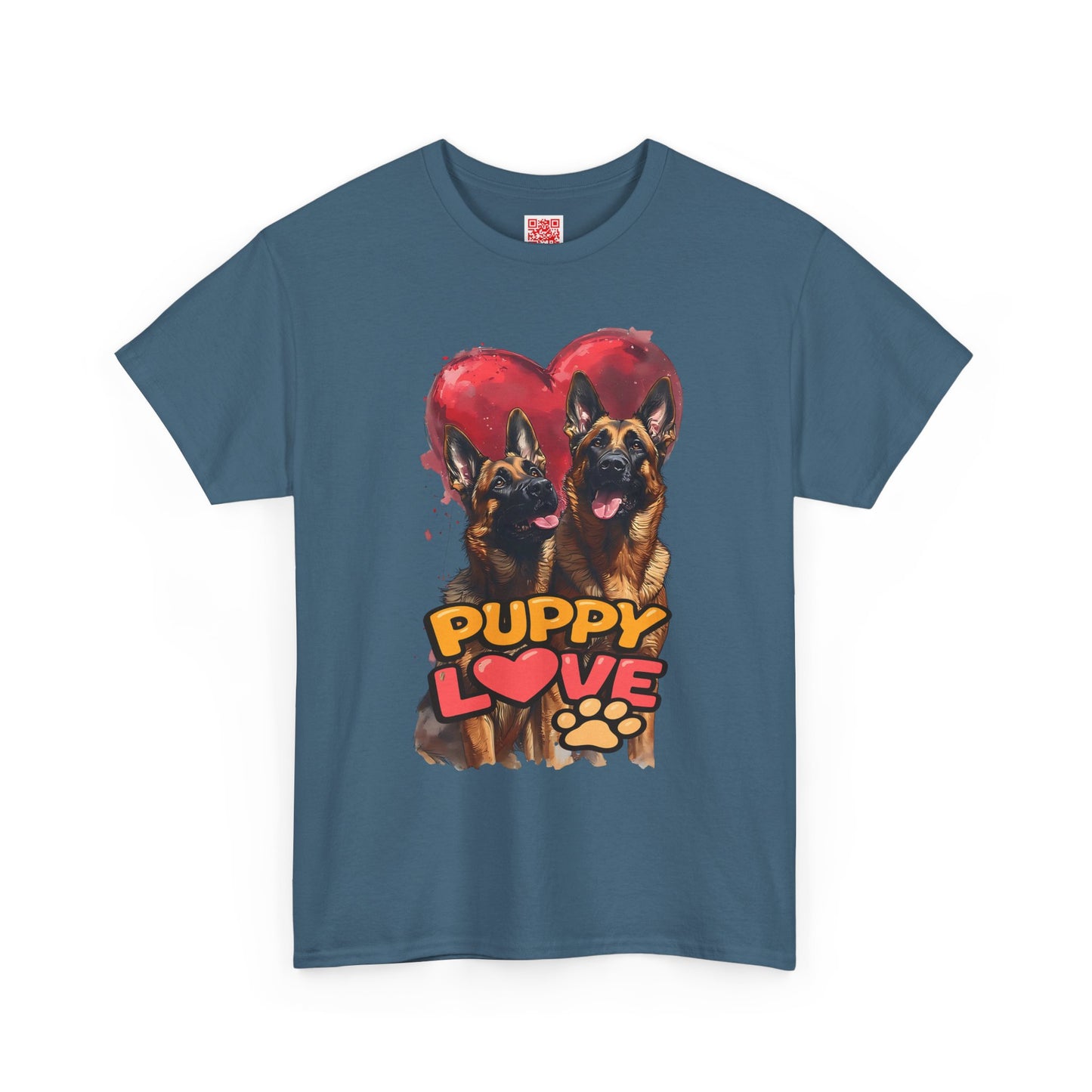 Puppy Love T-Shirt — Cute German Shepherd Heart Graphic Tee