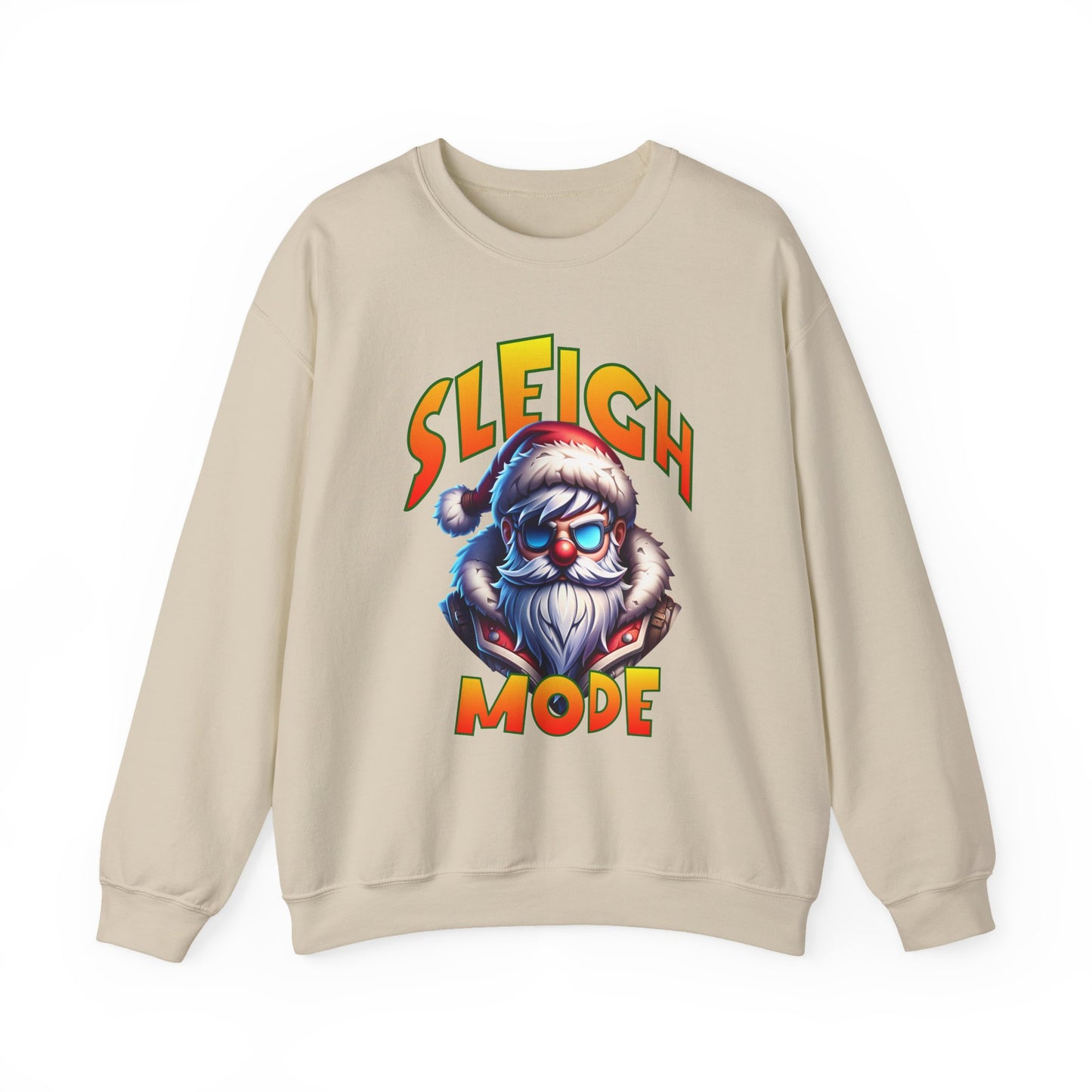 Sleigh Mode Sweatshirt — Cool Santa Graphic Holiday Crewneck