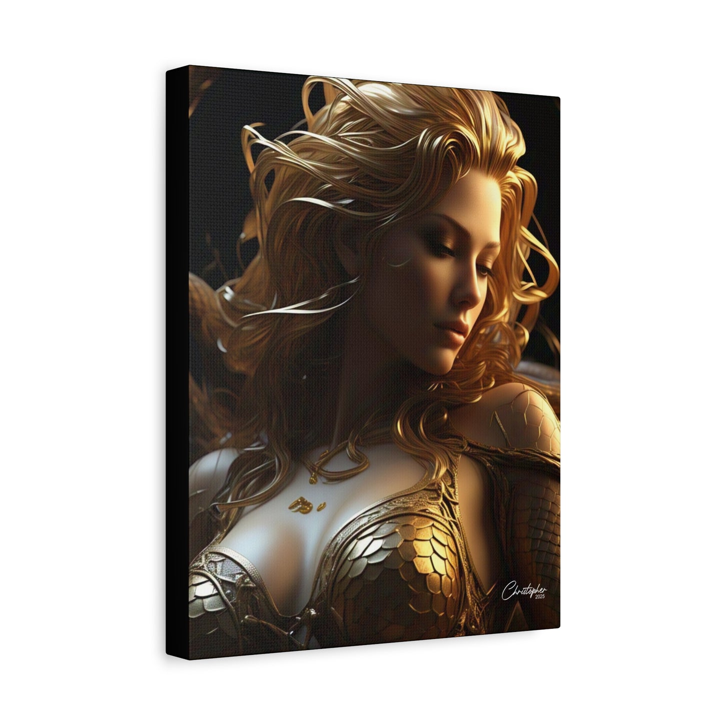 Fantasy Art Canvas Print - Serpent Goddess Home Decor