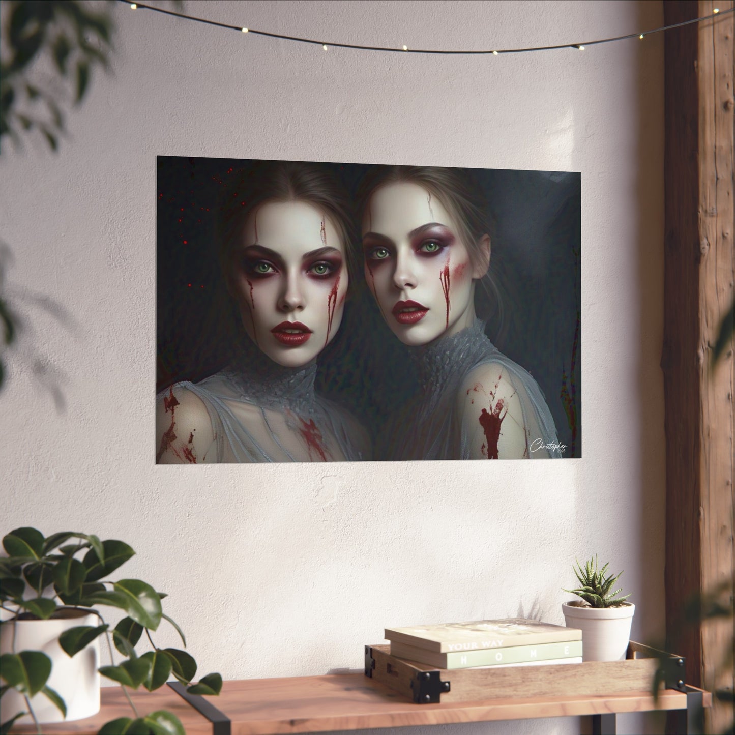 Eerie Fine Art Poster, Dark Fantasy Wall Art, Gothic Decor, Spooky Home Aesthetic, Halloween Wall Art