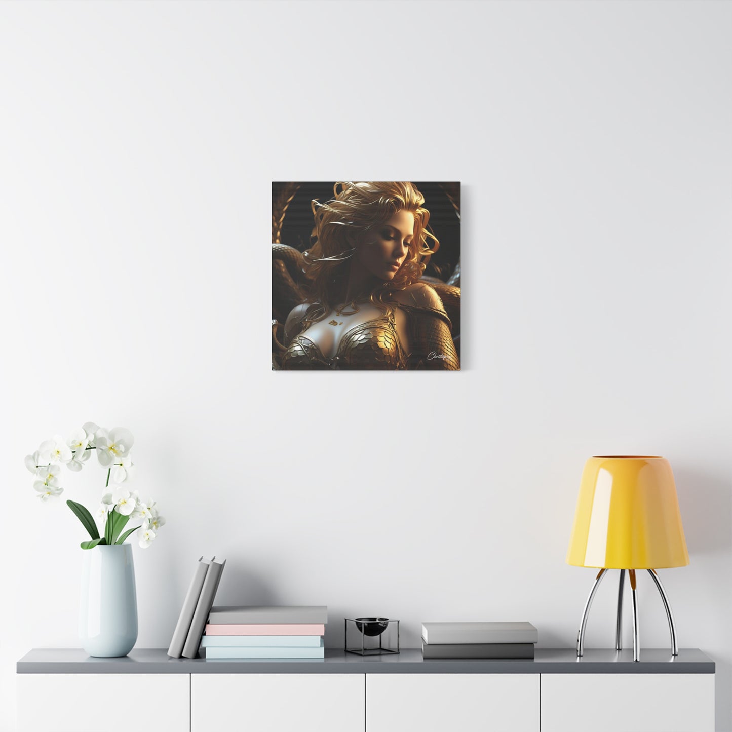 Fantasy Art Canvas Print - Serpent Goddess Home Decor