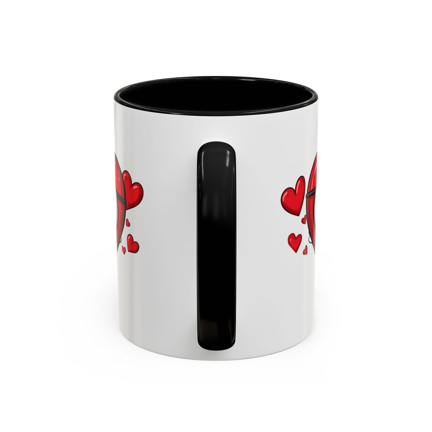 Cute Cartoon Heart Coffee Mug — Valentine Love Accent Mug (11/15oz)