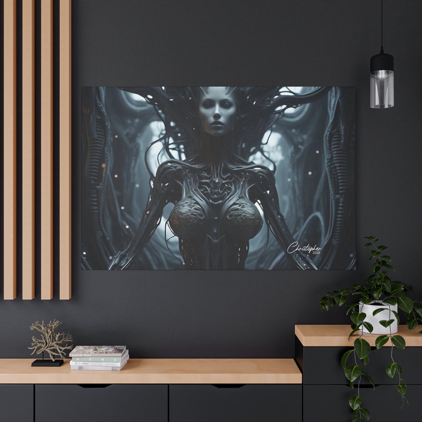 Futuristic Matte Canvas Wall Art – 1.25" Stretched