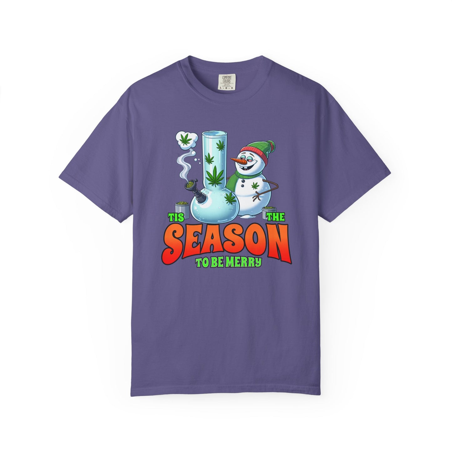 Holiday Cannabis Fun T-Shirt | Merry Season Tee, Unisex Gift, Party Apparel, 420 Friendly, Winter Social Wear