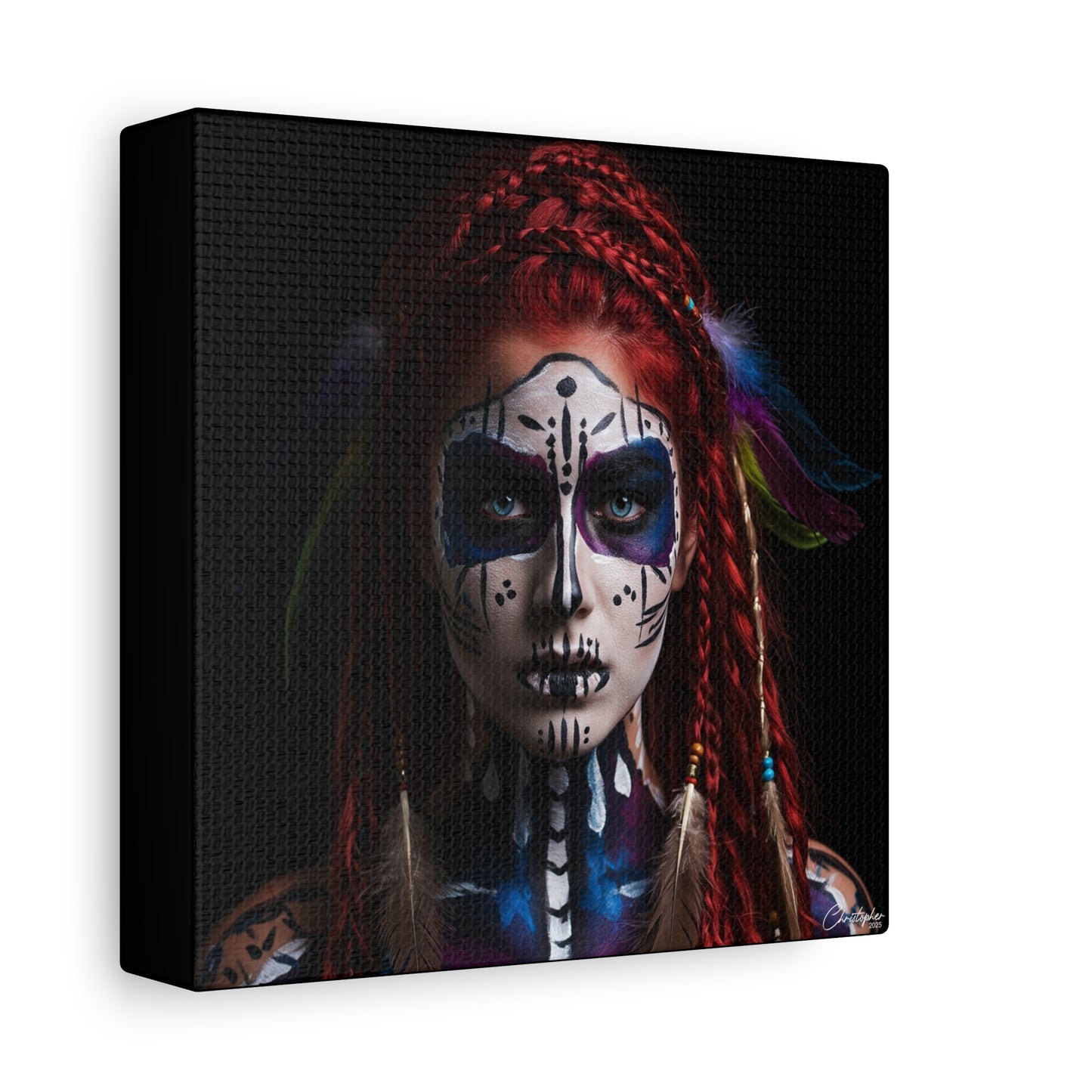 Colorful Tribal Art Canvas Print - Bohemian Home Decor