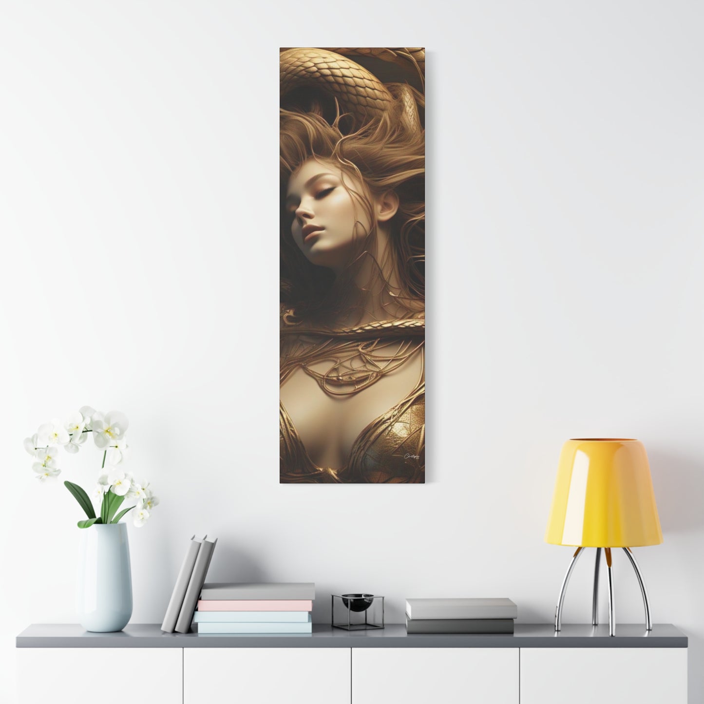 Goddess of Serpents Canvas Art - Stretched Matte Wall Decor