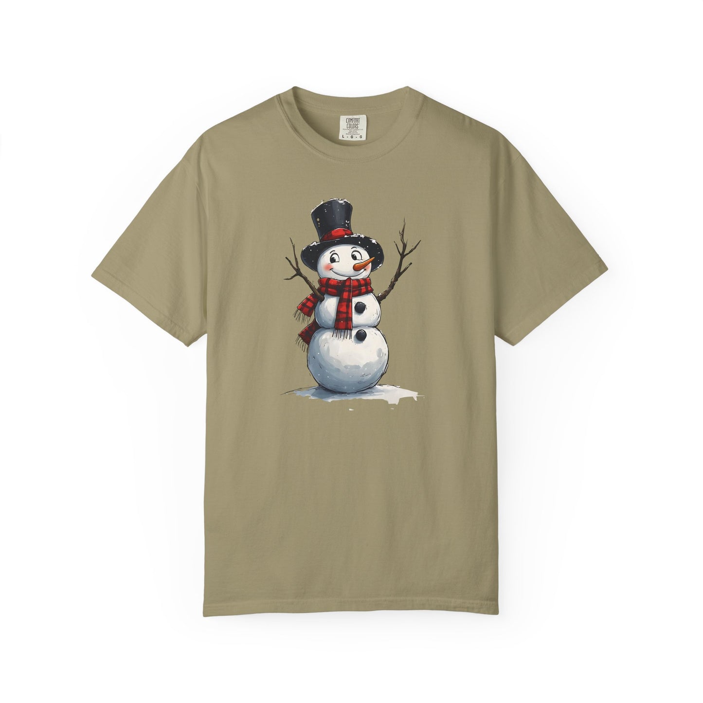 Snowman Tee — Cute Vintage Snowman with Scarf & Top Hat Holiday T-Shirt