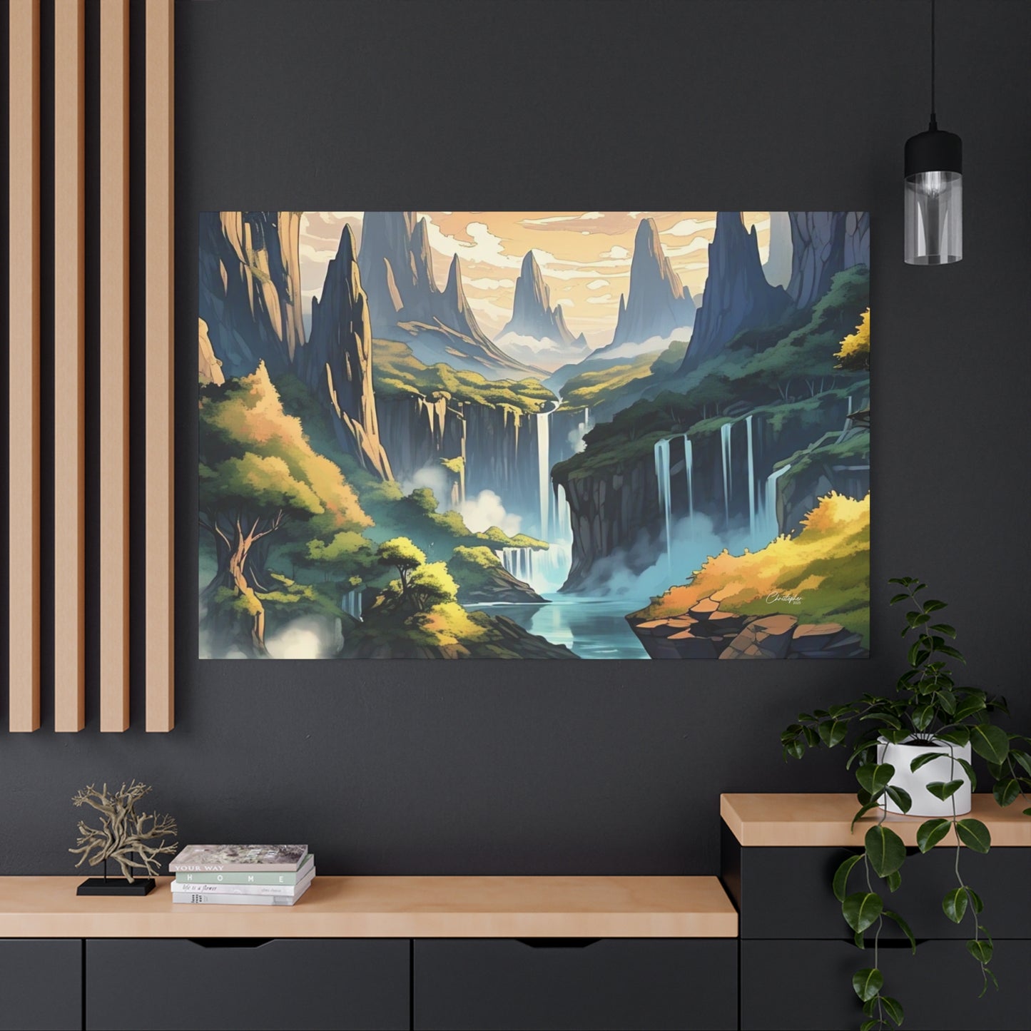 Serene Landscape Canvas Wall Art, Nature Home Decor, Tranquil Living Room Accent, Gift for Nature Lovers, Gallery Wall Piece