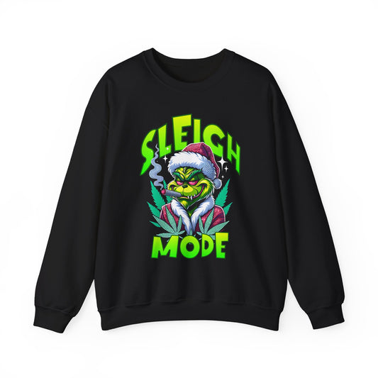 Sweatshirt — "Sleigh Mode" Grinch Holiday Crewneck