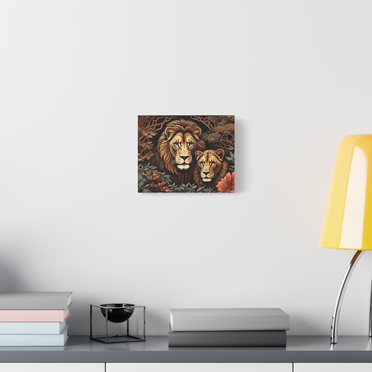 Majestic Lion Family Canvas Wall Art, Animal Lovers Decor, Wildlife Home Accent, Gift for Nature Enthusiasts, Meaningful Family Art