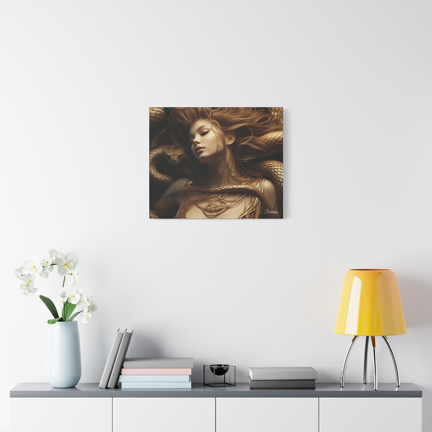 Goddess of Serpents Canvas Art - Stretched Matte Wall Decor