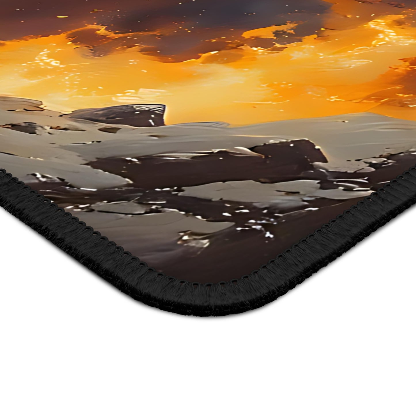 Dragon Gaming Mouse Pad — Fiery White Dragon Desk Mat