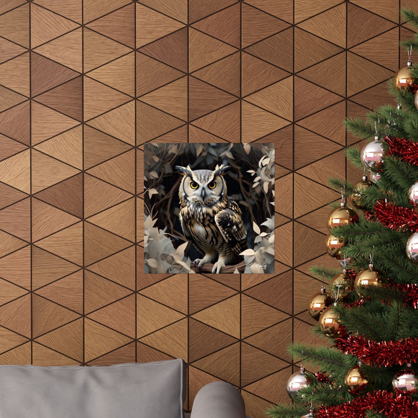 Majestic Owl Matte Vertical Poster - Nature Wall Art for Home Decor