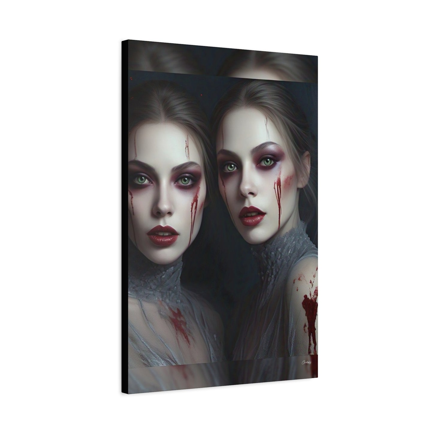 Spooky Art Canvas Print, Matte Canvas, Stretched Wall Decor, Gothic Home Decor, Halloween Art, Unique Gift