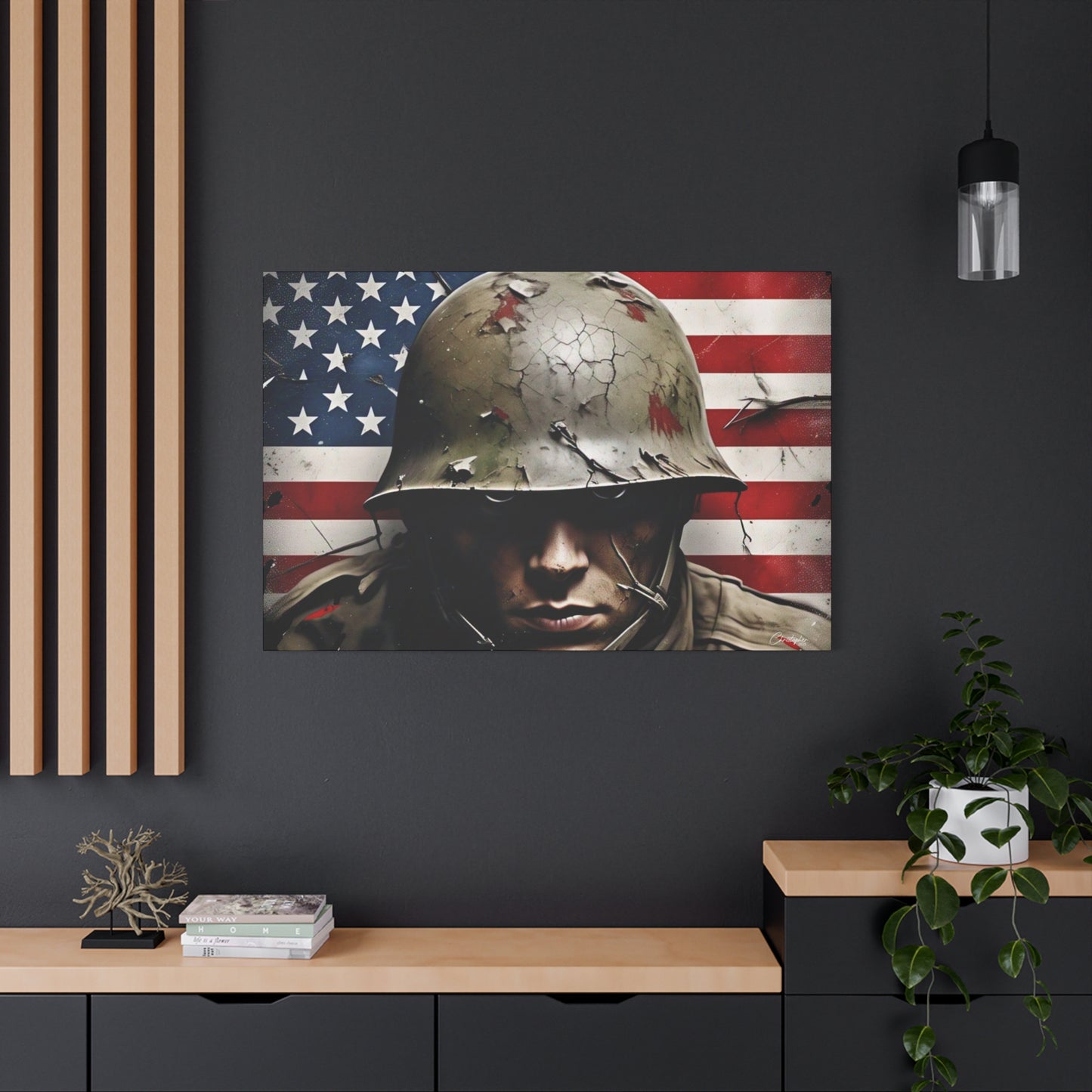Military-Themed Canvas Art, Military Canvas Print, Wall Art for Veterans, Patriotic Home Decor, Gift for Army, Military Artwork, [...]