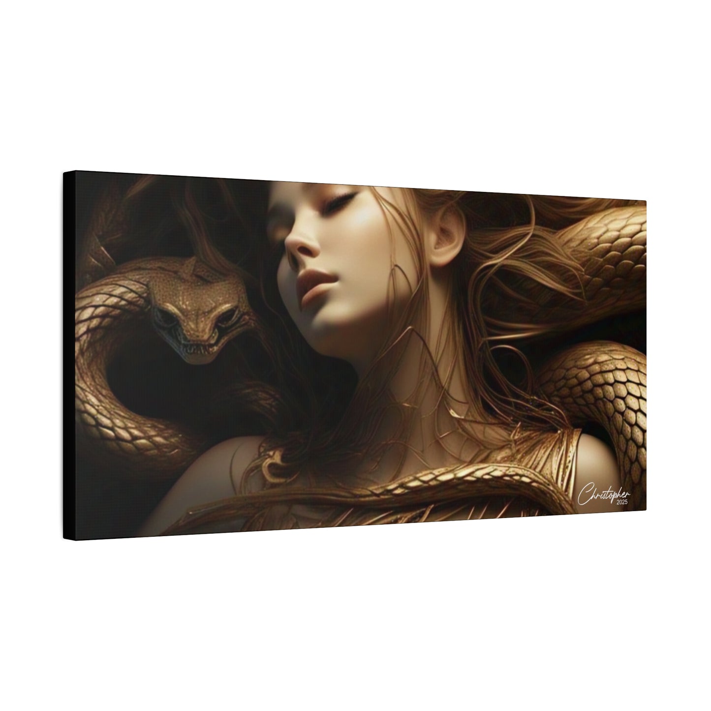 Goddess of Serpents Canvas Art - Stretched Matte Wall Decor