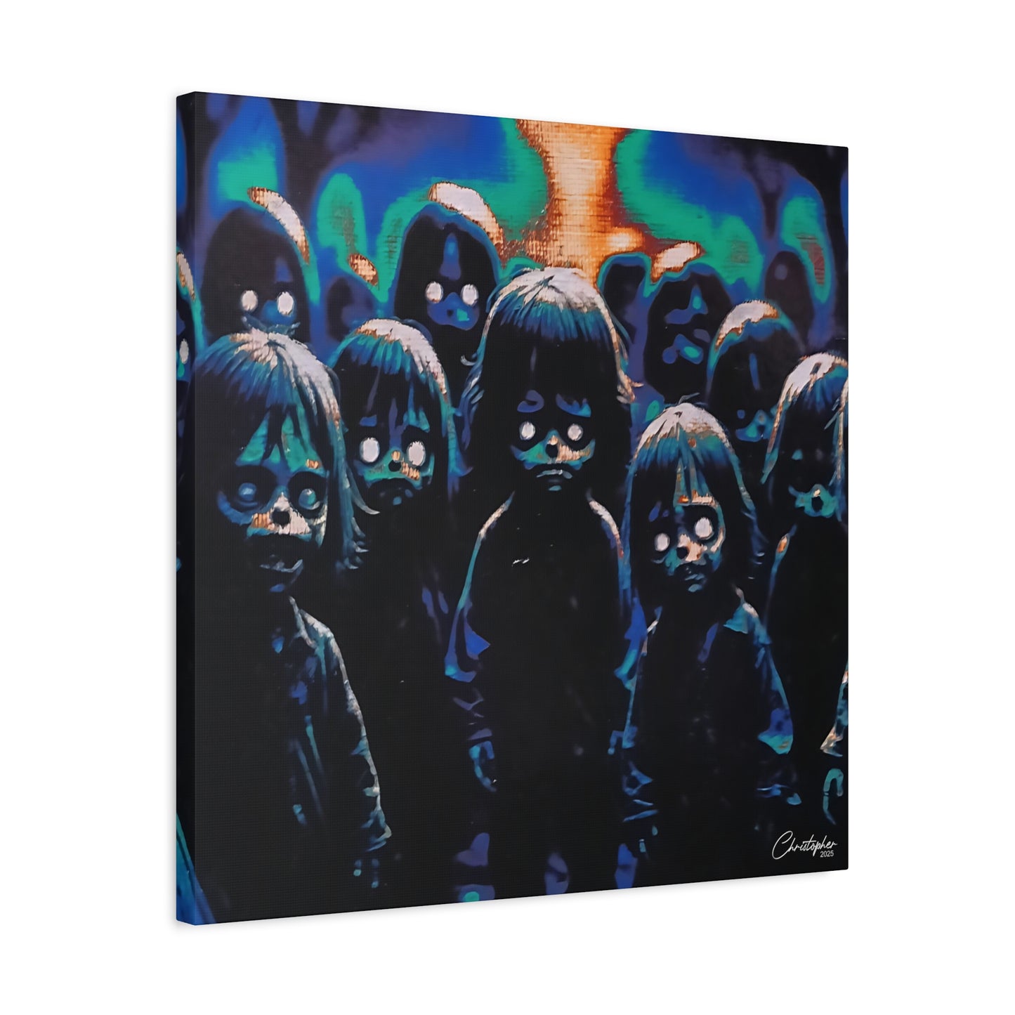 Original Laser Engraved Art, Full Wrapped Edges, Matte Canvas, Stretched, 1.25"