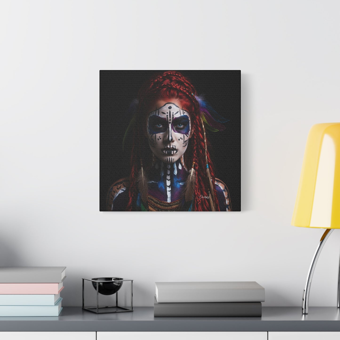 Colorful Tribal Art Canvas Print - Bohemian Home Decor