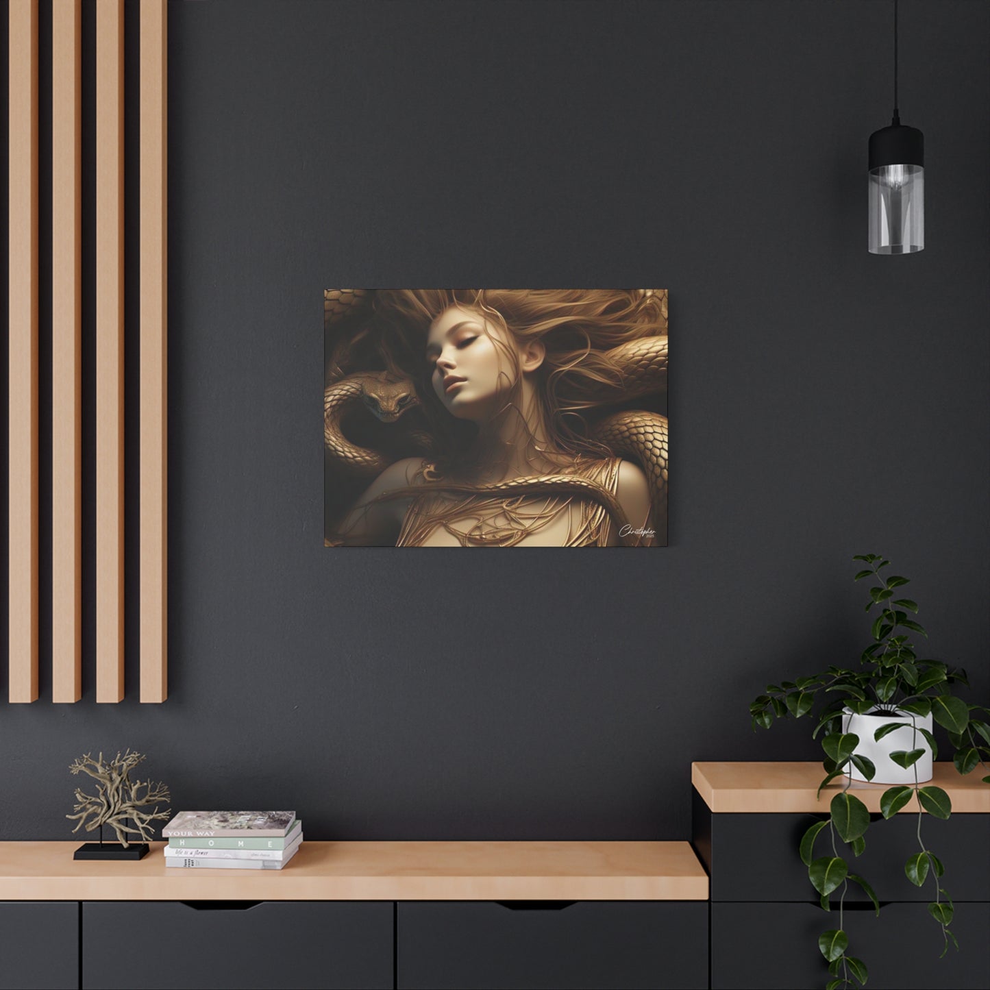 Goddess of Serpents Canvas Art - Stretched Matte Wall Decor
